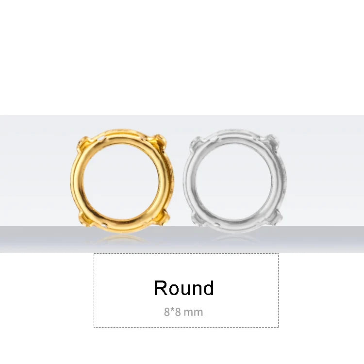 Drop Copper K9 Empty Claw Settings for Fancy Stones Golden Round Rhinestones Claw Silver Gold Firmly Set Rhinestones Base Claw