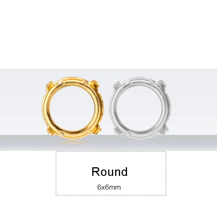 Drop Copper K9 Empty Claw Settings for Fancy Stones Golden Round Rhinestones Claw Silver Gold Firmly Set Rhinestones Base Claw
