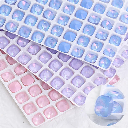 Square Shape Nail Stones Korean Style Nail Art Glass Crystals New Design Mocha Color Rhinestones Pointback Rhinestones