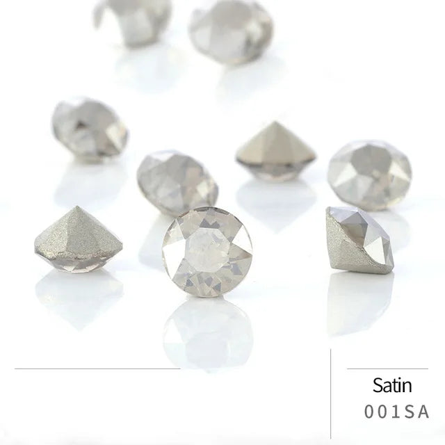 50pcs Crystal Stones Round Shape DIY Accessories Pointback Glass Strass 4mm Small Size Glue On Nails Rhinestones Crystal Rivoli