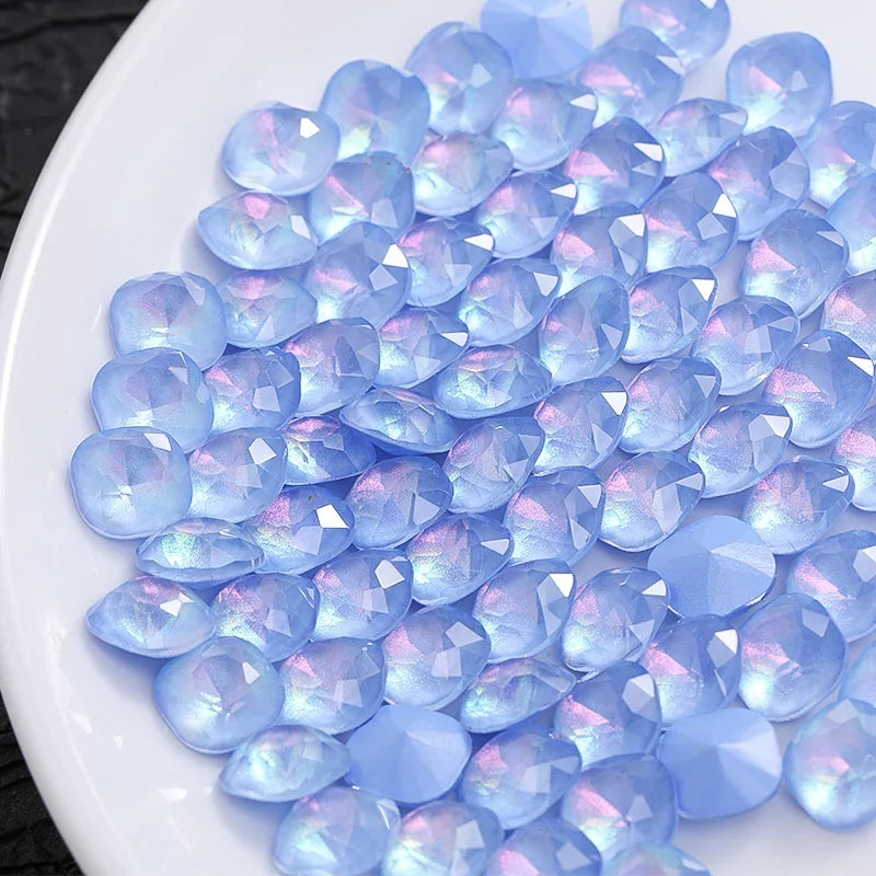 Square Shape Nail Stones Korean Style Nail Art Glass Crystals New Design Mocha Color Rhinestones Pointback Rhinestones