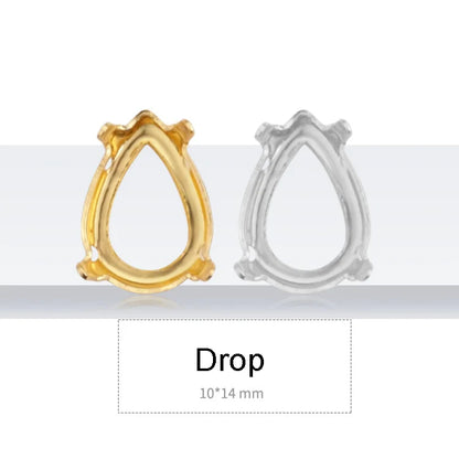 Drop Copper K9 Empty Claw Settings for Fancy Stones Golden Round Rhinestones Claw Silver Gold Firmly Set Rhinestones Base Claw