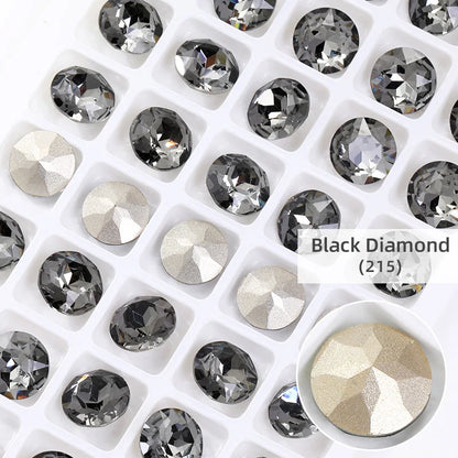 8mm Round Rhinestones Pointback Crystal Strass Garments Decoration DIY Rhinestones Glue On Bags Wedding Dress Decoration Stones