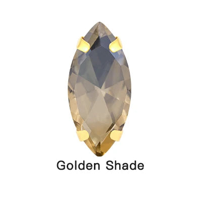 50pcs All Size Nevatte Crystal Glass Sew on Rhinestones with Golden Claw Stones for Craft Diy Clothing Shoes Bag Decoration