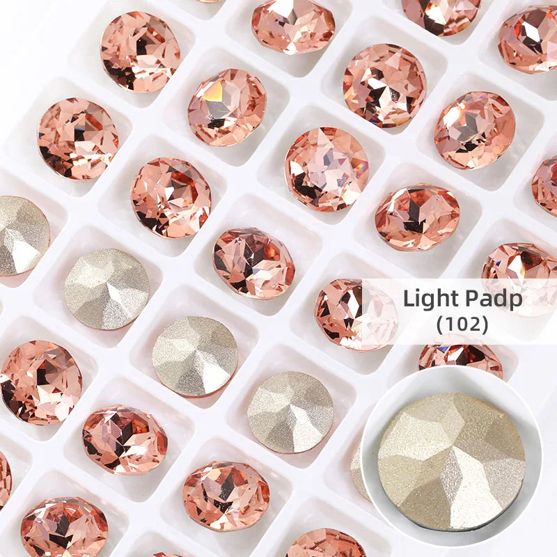 8mm Round Rhinestones Pointback Crystal Strass Garments Decoration DIY Rhinestones Glue On Bags Wedding Dress Decoration Stones