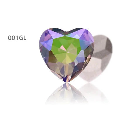 Heart Rhinestones Crystals Handcrafts DIY Rhinestones For Clothes Bags Glue On Nails Glass Strass Crystals 27mm crystal beads