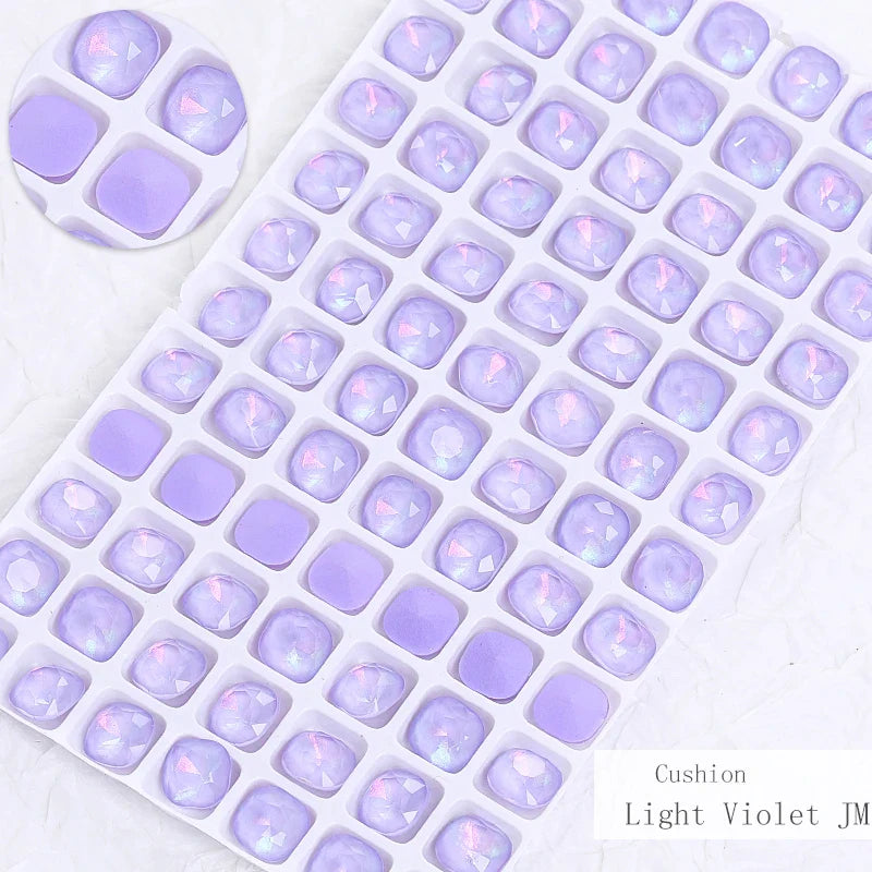 Square Shape Nail Stones Korean Style Nail Art Glass Crystals New Design Mocha Color Rhinestones Pointback Rhinestones