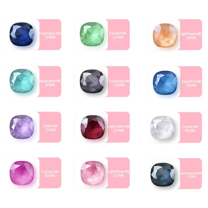 Square Shape Mocha Rhinestones Pointback Glass Strass Crystal New Arrival Glue On Nails Loose Stones Rhinestones