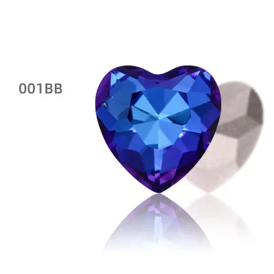 Heart Rhinestones Crystals Handcrafts DIY Rhinestones For Clothes Bags Glue On Nails Glass Strass Crystals 27mm crystal beads