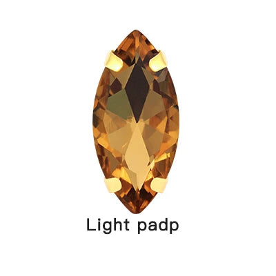 50pcs All Size Nevatte Crystal Glass Sew on Rhinestones with Golden Claw Stones for Craft Diy Clothing Shoes Bag Decoration