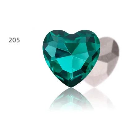 Heart Rhinestones Crystals Handcrafts DIY Rhinestones For Clothes Bags Glue On Nails Glass Strass Crystals 27mm crystal beads