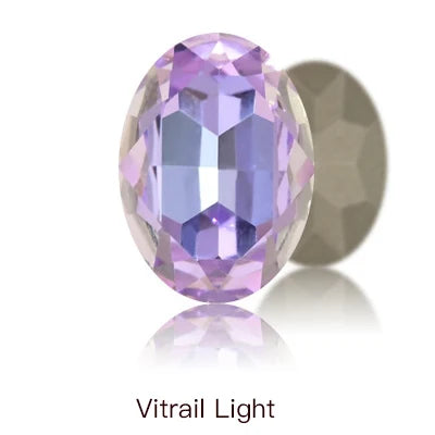 Oval Rhinestones Piontback Nail Art Rhinestones K9 Glass Strass Crystal Glue on Clothes Crystal Beads
