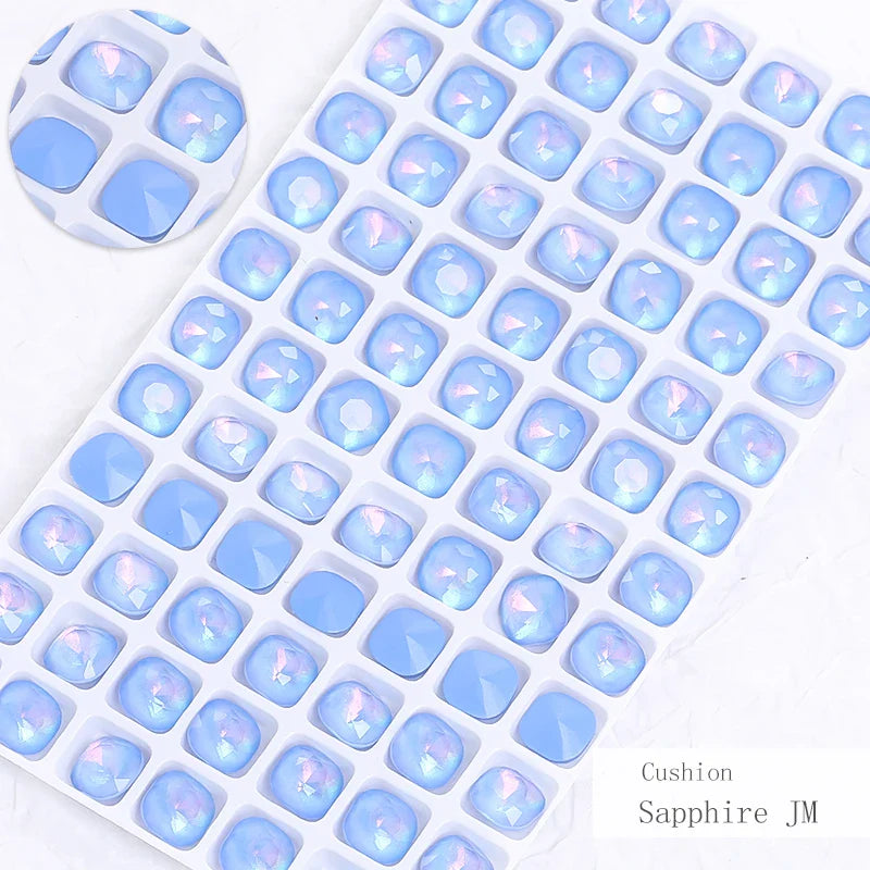 Square Shape Nail Stones Korean Style Nail Art Glass Crystals New Design Mocha Color Rhinestones Pointback Rhinestones