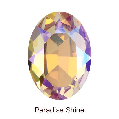 Oval Rhinestones Piontback Nail Art Rhinestones K9 Glass Strass Crystal Glue on Clothes Crystal Beads