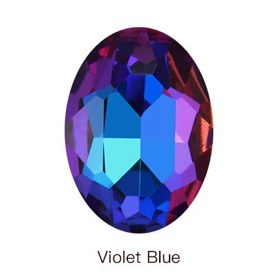 Oval Rhinestones Piontback Nail Art Rhinestones K9 Glass Strass Crystal Glue on Clothes Crystal Beads