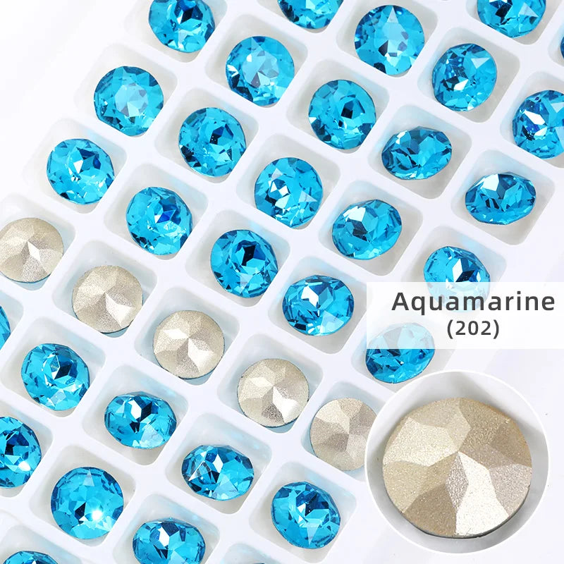 8mm Round Rhinestones Pointback Crystal Strass Garments Decoration DIY Rhinestones Glue On Bags Wedding Dress Decoration Stones