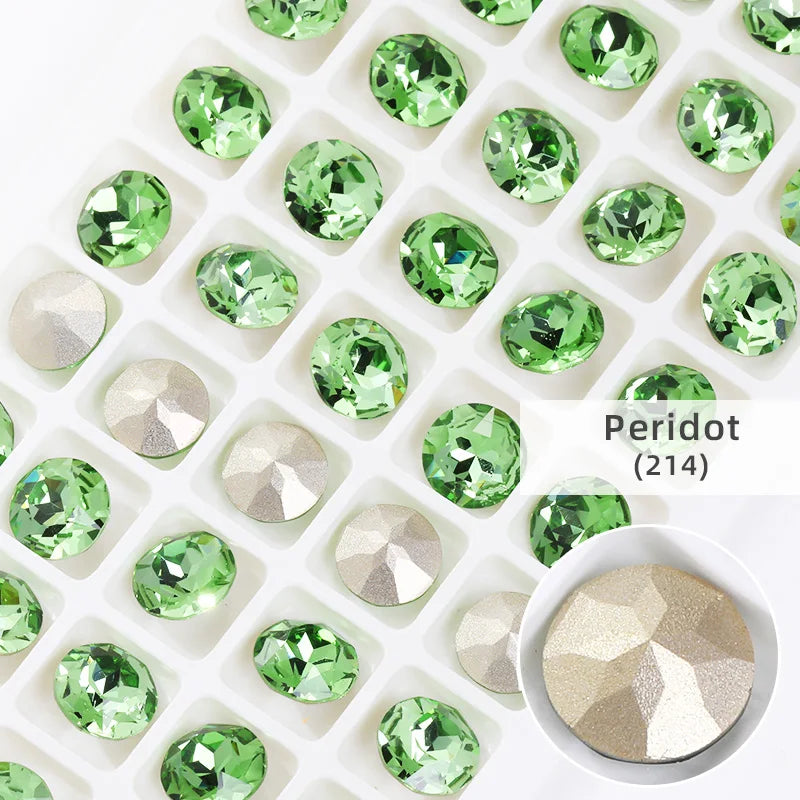 8mm Round Rhinestones Pointback Crystal Strass Garments Decoration DIY Rhinestones Glue On Bags Wedding Dress Decoration Stones
