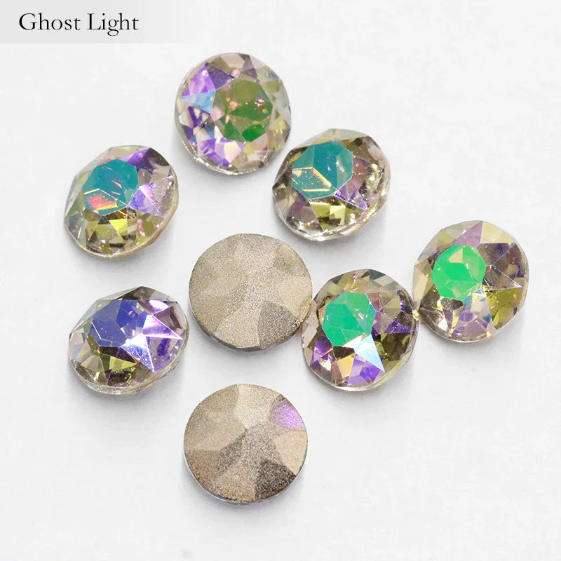 Pointback Crystal Loose Rhinestones for Clothes 20 Colors Mixed Gemstone Flower K9 Glass Strass Crystal Beads Glue on Nail Arts