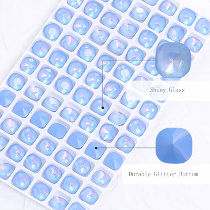 Square Shape Nail Stones Korean Style Nail Art Glass Crystals New Design Mocha Color Rhinestones Pointback Rhinestones