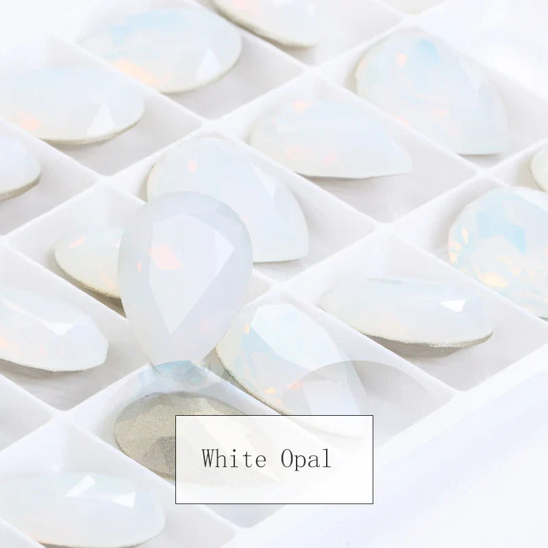 Twinkling Violet Tear Drop K9 Glass Rhinestones Glass Crystal Pointback Rhinestones Glue on Garment Crafts Jewelry Accessories