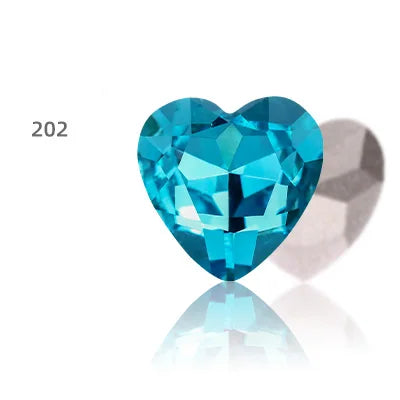 Heart Rhinestones Crystals Handcrafts DIY Rhinestones For Clothes Bags Glue On Nails Glass Strass Crystals 27mm crystal beads