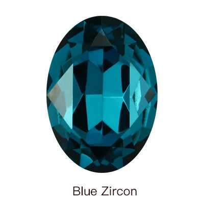 Oval Rhinestones Piontback Nail Art Rhinestones K9 Glass Strass Crystal Glue on Clothes Crystal Beads