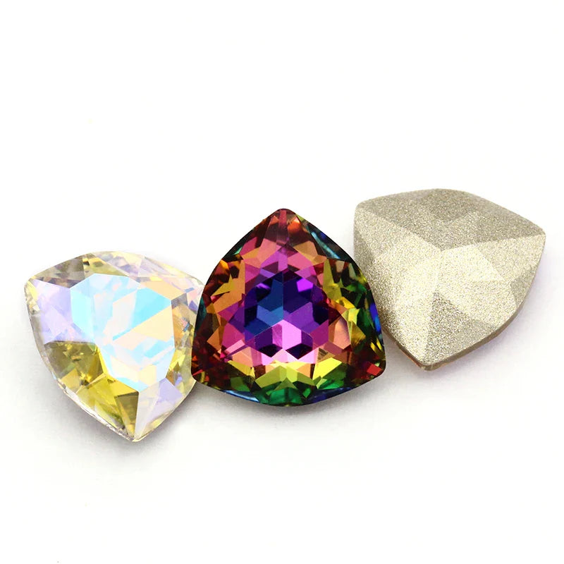 Colorful Loose Rhinestones DIY Clothes Sewing Decoration Crystal Crafts Pointback Glue On Rhinestones Glass Strass