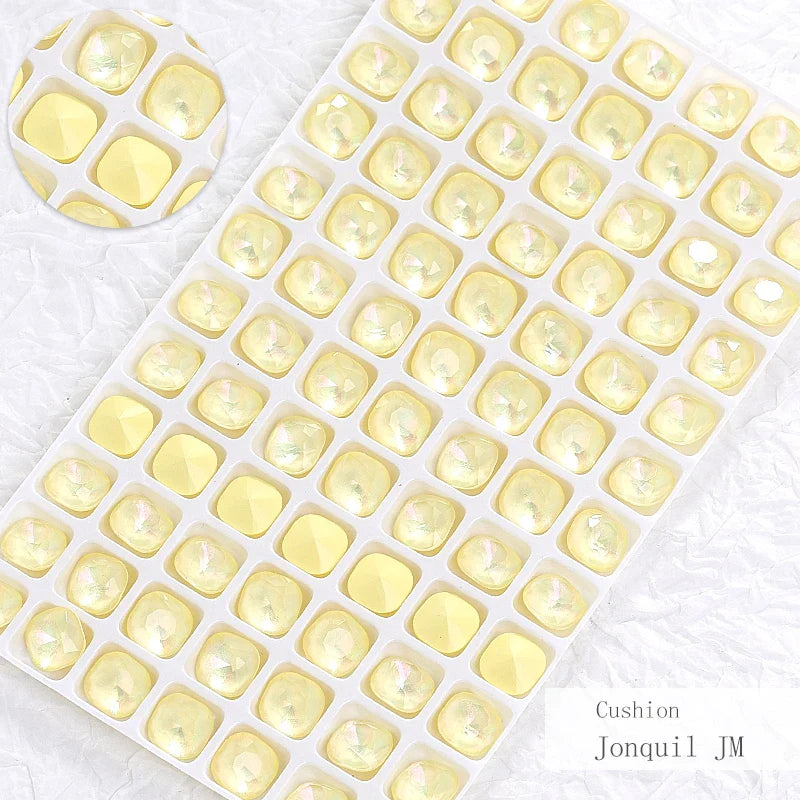 Square Shape Nail Stones Korean Style Nail Art Glass Crystals New Design Mocha Color Rhinestones Pointback Rhinestones