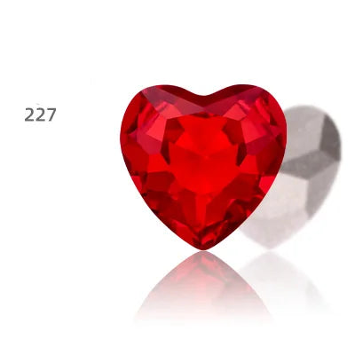 Heart Rhinestones Crystals Handcrafts DIY Rhinestones For Clothes Bags Glue On Nails Glass Strass Crystals 27mm crystal beads