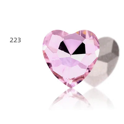 Heart Rhinestones Crystals Handcrafts DIY Rhinestones For Clothes Bags Glue On Nails Glass Strass Crystals 27mm crystal beads
