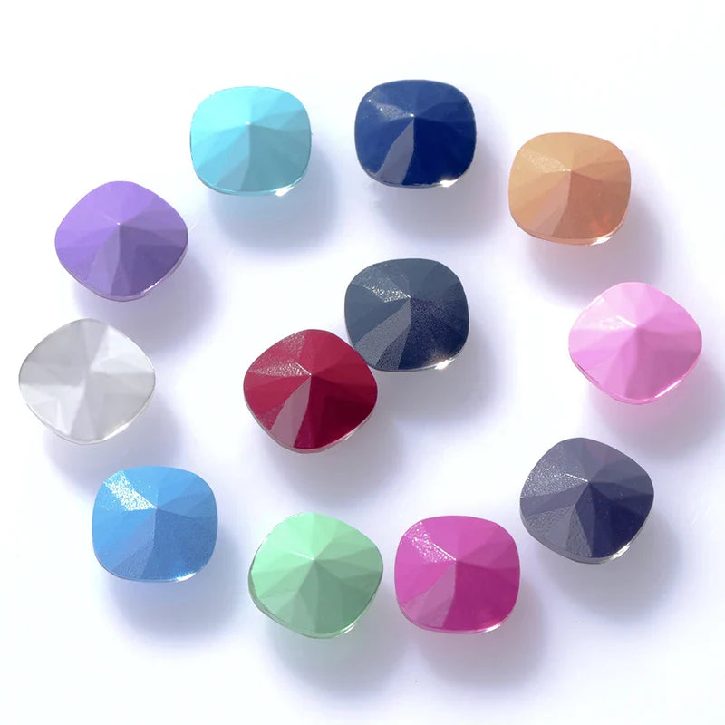 Square Shape Mocha Rhinestones Pointback Glass Strass Crystal New Arrival Glue On Nails Loose Stones Rhinestones