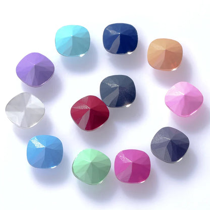 Square Shape Mocha Rhinestones Pointback Glass Strass Crystal New Arrival Glue On Nails Loose Stones Rhinestones