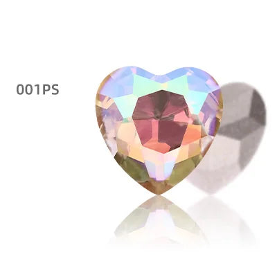 Heart Rhinestones Crystals Handcrafts DIY Rhinestones For Clothes Bags Glue On Nails Glass Strass Crystals 27mm crystal beads