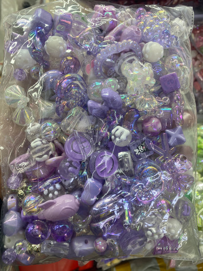 339. Collection regular beads purple colors