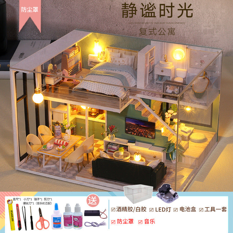 Yangbei DIY cabin making mini princess small house model assembly villa toy creative birthday gift female