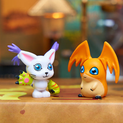 Spot Small 9 Digimon Figure Agu Tyrannosaurus Beast Dilumon Doll Cake Decoration Car Ornaments