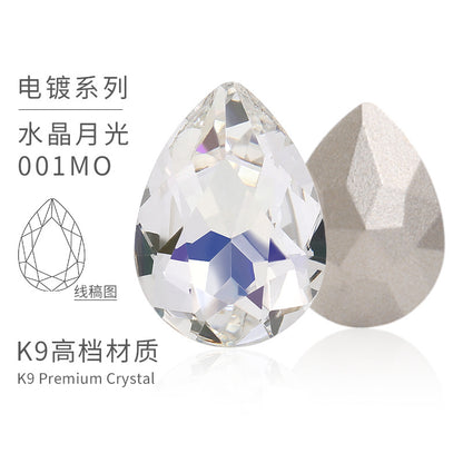 K9 material, pointed bottom pear-shaped rhinestone, color-resistant base, clothing crystal accessories, high-end pinkstone rhinestone