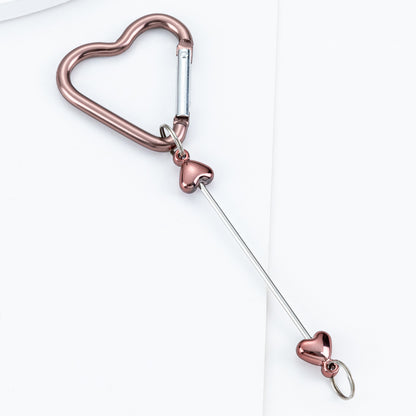 DIY Beaded Love Carabiner - Metal Bag Hook Jewelry Outdoor Kettle Backpack Carabiner