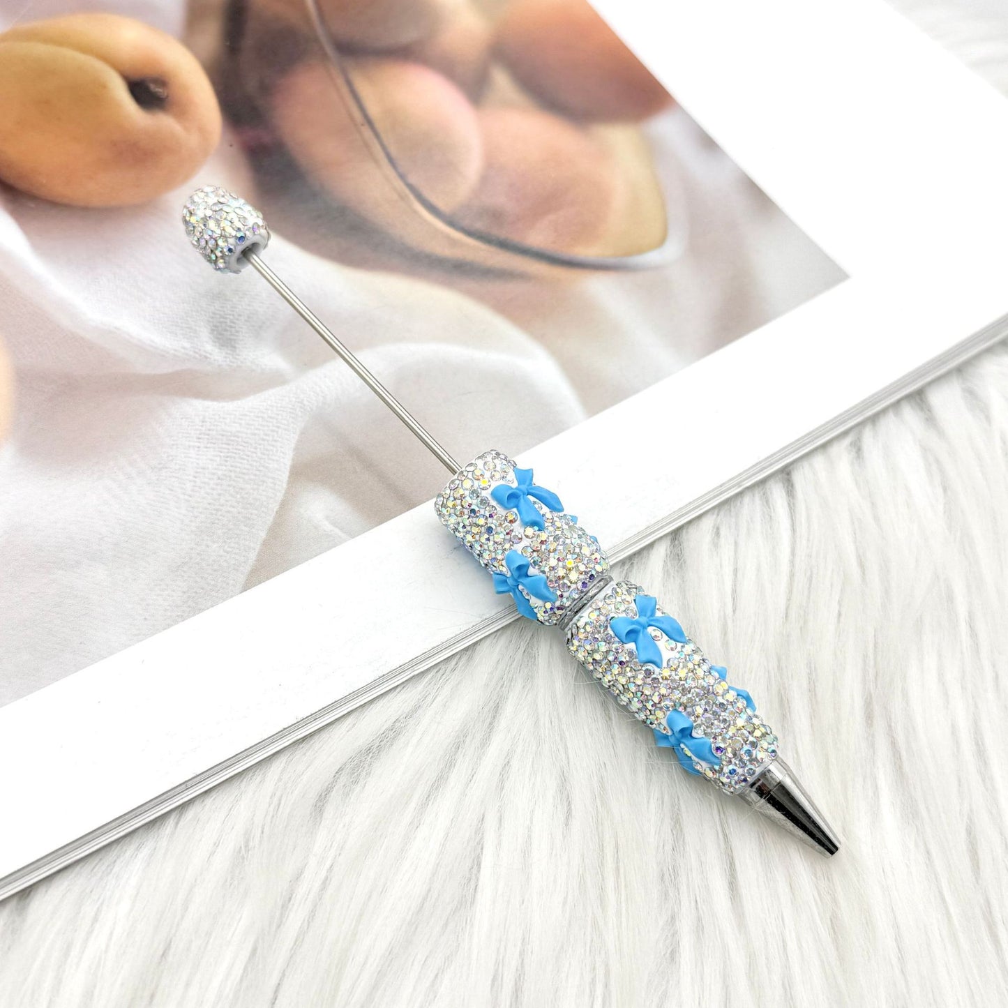 DIY creative bow full diamond  pen multi-color diamond gift pen Valentine's Day series gift pen in stock