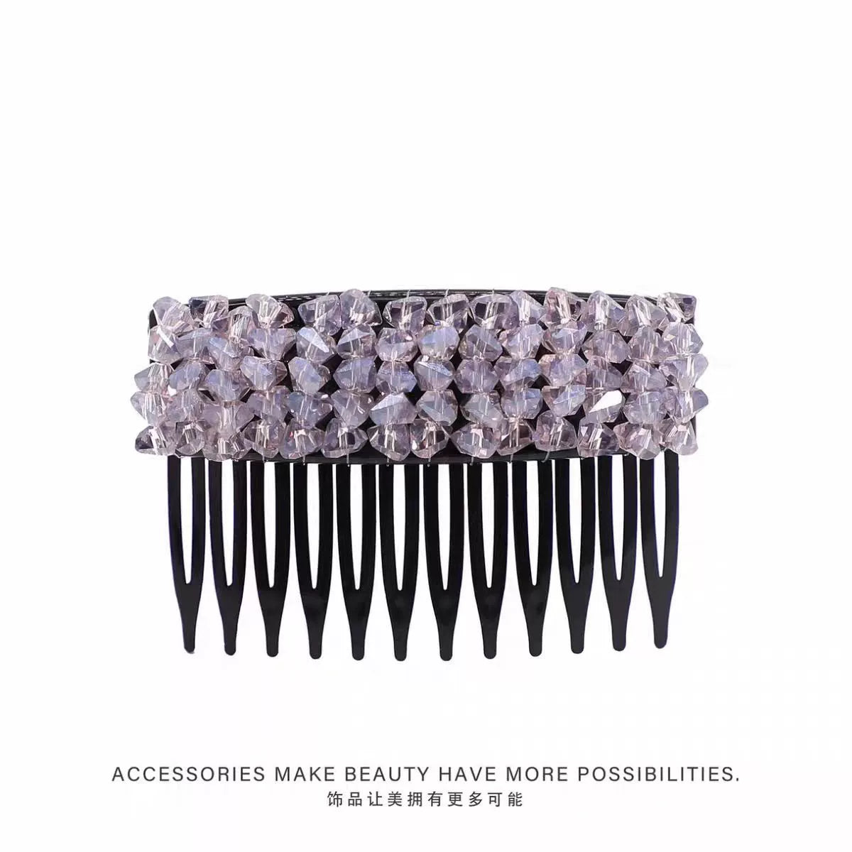 Elegant light luxury rhinestone hair comb, high-end inverted comb hair accessory, new style of bangs and loose hair organizer, side hair clip