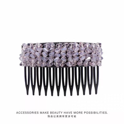 Elegant light luxury rhinestone hair comb, high-end inverted comb hair accessory, new style of bangs and loose hair organizer, side hair clip
