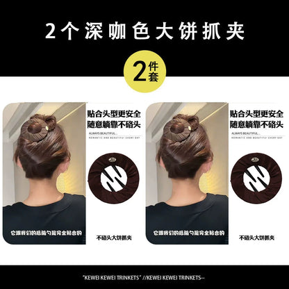 Flat hair clip, large pancake claw clip for women, new style for women, half-tie hair bun hair clip for the back of the head, yoga sports hair clip