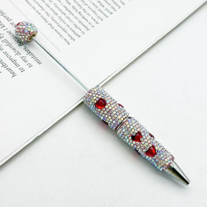 Creative colorful love full diamond ballpoint pen DIY beading electroplating handmade diamond set ballpoint pen cross-border hot sale spot
