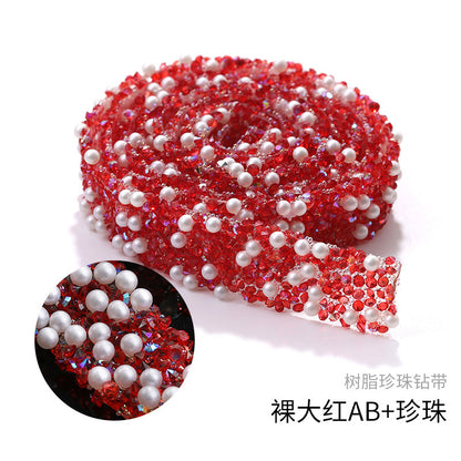 Resin Diamond Rhinestone Strips - Tear-Off Ready-to-Paste Sequins Hot Diamond Shoes Clothing Accessories and DIY crafty