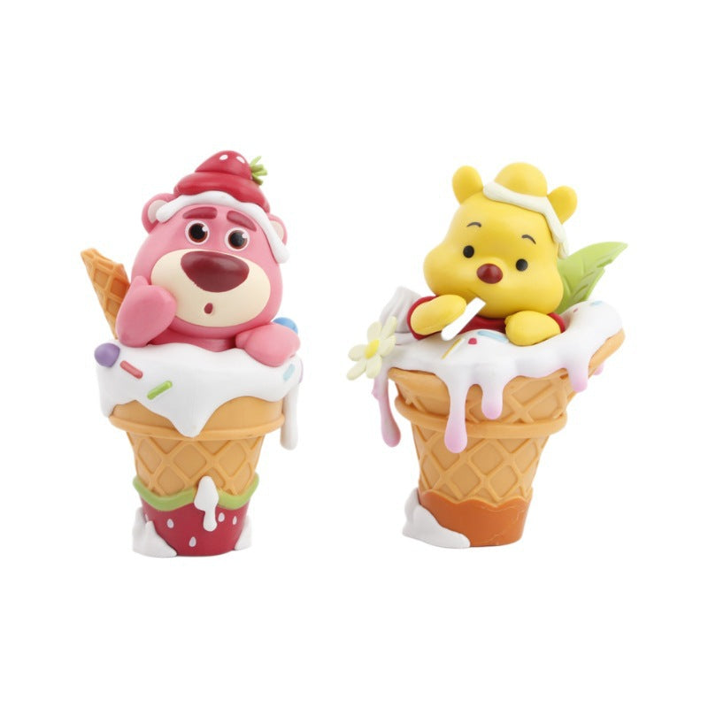cone figure ice cream star kirby ice cream strawberry bear cone steedi vinnie bear pvc ornament wholesale q