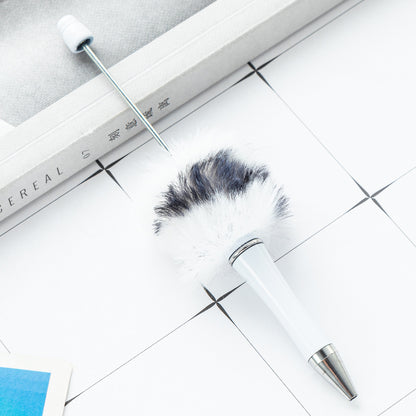 DIY Plastic Ballpoint Pen - Creative Handmade Plush Cartoon Hairball Pen Wholesale