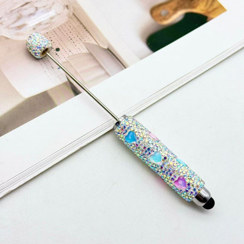 Colorful full diamond touch screen ballpoint pen creative DIY beaded multi-color love rhinestone ballpoint pen advertising gift pen