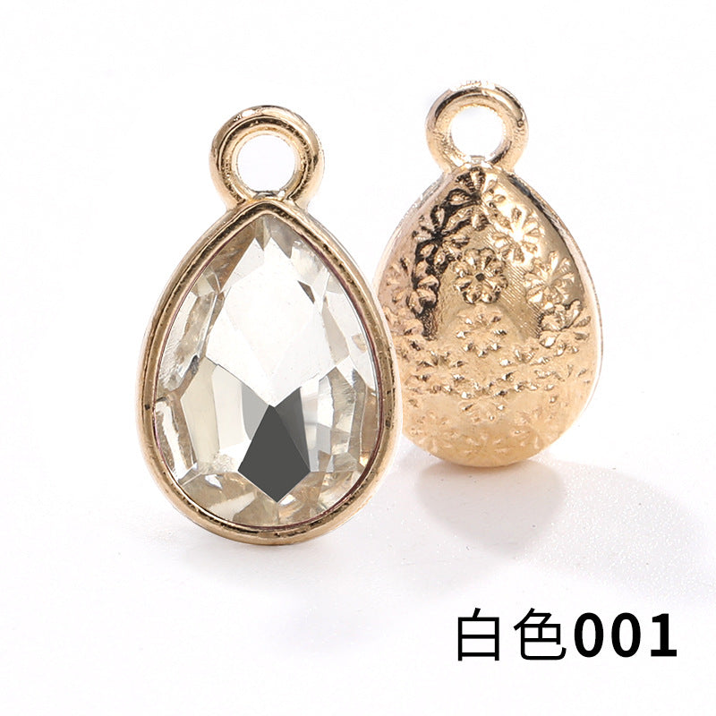 Cross-border hot-selling waterdrop pendants, gold-plated base diamond-inlaid headbands, clothing accessories, earrings, necklaces, accessories, versatile single pendants