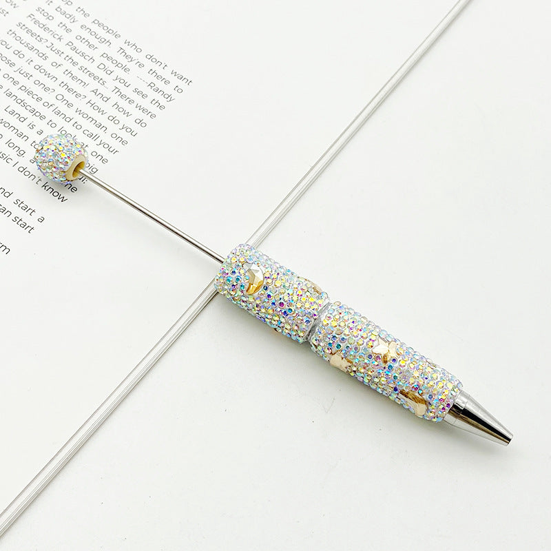 Star Moon Full Diamond Ballpoint Pen Creative DIY Beadable Handmade Diamond Ballpoint Pen Manufacturer Gift Pen Wholesale