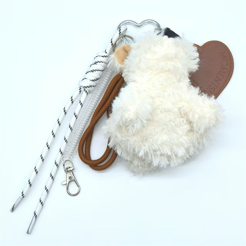 Cute West Highland Puppy Plush Doll Keychain Pendant Couple Bag Pendant Scratcher Doll Doll Wholesale